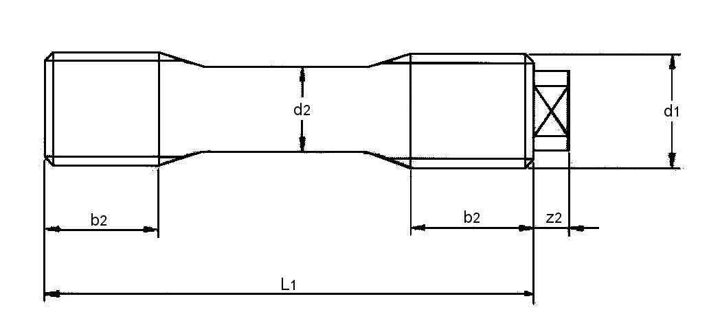 śruba dwustronna DIN 2510 forma K